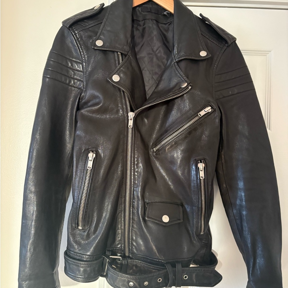 BLK DNM Black Leather Moto Jacket